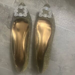 Emerald green fancy flats